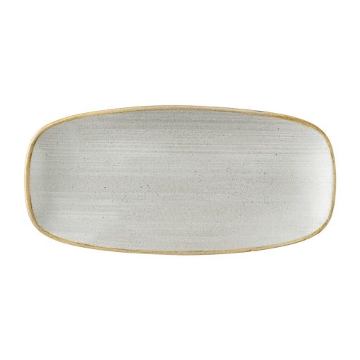 Churchill Stonecast Raw Grey Chefs Oblong Plates 270 x 127mm Pack of 12 (HX049)