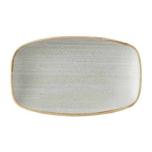 Churchill Stonecast Raw Grey Oblong Chefs Plates 180x 100mm 12 Pack (HX050)