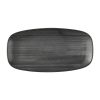 Churchill Stonecast Raw Black Chefs Oblong Plates 280 x 152mm Pack of 12 (HX051)