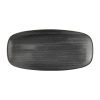 Churchill Stonecast Raw Black Chefs Oblong Plates 270 x 127mm Pack of 12 (HX052)