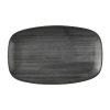 Churchill Stonecast Raw Black Oblong Chefs Plates 180 x 101mm Pack of 12 (HX053)