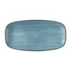 Churchill Stonecast Raw Teal Chefs Oblong Plates 280 x 152mm Pack of 12 (HX054)