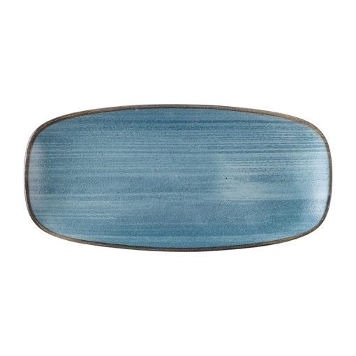 Churchill Stonecast Raw Teal Chefs Oblong Plates 270 x 127mm Pack of 12 (HX055)
