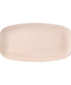 Churchill Stonecast Canvas Coral Chefs Oblong Plates 280 x 152mm Pack of 12 (HX088)