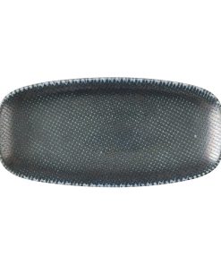 Churchill Studio Prints Astro Metallic Blue Chefs Oblong Plates 270x 127mm 12 Pack (HX100)