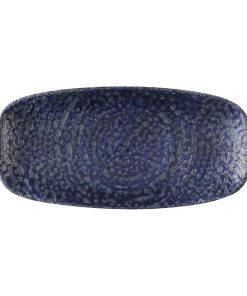 Churchill Studio Prints Homespun Chroma Twilight Chefs Oblong Plates 255 x 127mm 12 Pack (HX114)