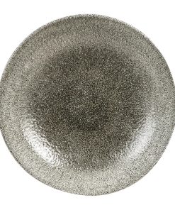 Churchill Studio Prints Raku Quartz Black Evolve Deep Coupe Bowls 203mm Pack of 6 (HX124)