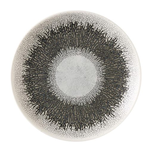 Churchill Studio Prints Fusion Black Coupe Plates 165mm Pack of 12 (HX136)