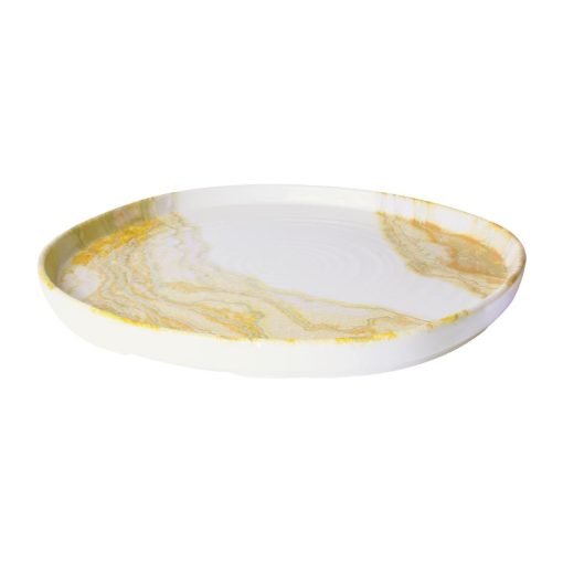 Churchill Tide Gold Organic Walled Plates 255mm 6 Pack (HX168)