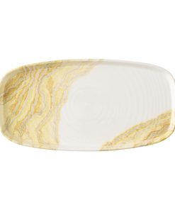Churchill Tide Gold Oblong Chefs Plates 280 x 127mm 6 Pack (HX171)