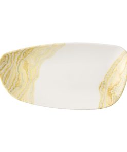 Churchill Tide Gold Chefs Geo Plates 330 x 178mm 6 Pack (HX173)