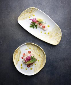 Churchill Tide Gold Chefs Geo Plates 280 x 153mm 12 Pack (HX174)