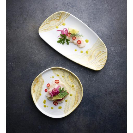 Churchill Tide Gold Chefs Geo Plates 280 x 153mm 12 Pack (HX174)