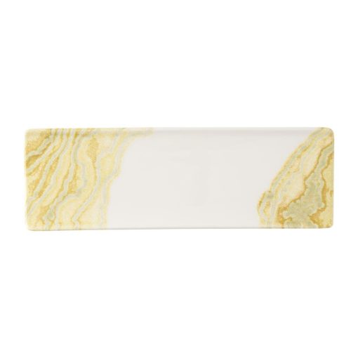 Churchill Tide Gold Oblong Plates 330 x 110mm 6 Pack (HX175)