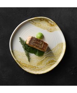 Churchill Tide Black Organic Walled Plates 255mm 6 Pack (HX184)