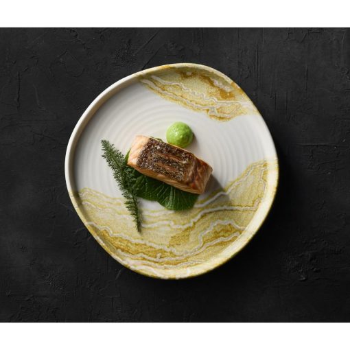 Churchill Tide Black Organic Walled Plates 255mm 6 Pack (HX184)