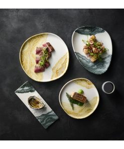 Churchill Tide Black Triangle Chefs Plates 255 x 203mm 12 Pack (HX186)