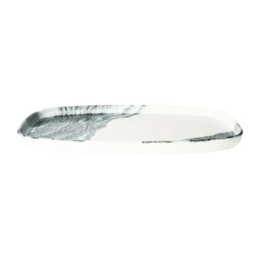 Churchill Tide Black Oblong Chefs Plates 280 x 127mm 6 Pack (HX187)