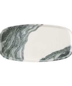 Churchill Tide Black Oblong Chefs Plates 305 x 178mm 6 Pack (HX188)