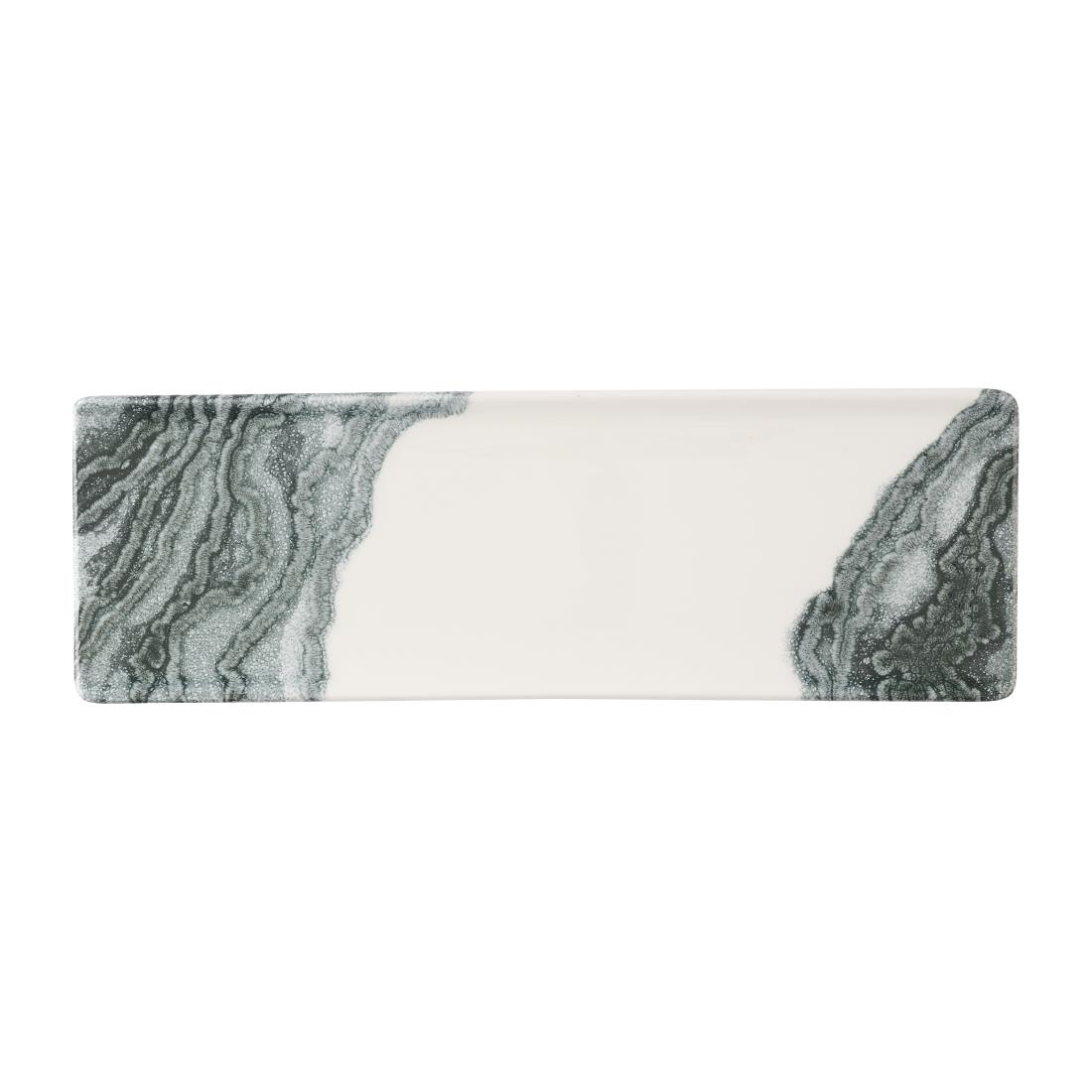 Churchill Tide Black Oblong Plates 330 x 110mm 6 Pack (HX191)