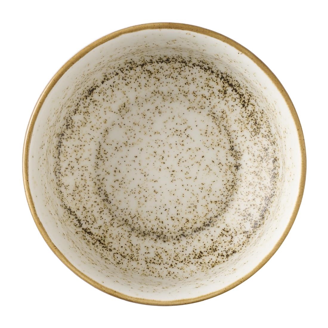 Churchill Nourish Cinnamon Brown Barley White Kochi Shallow Bowls 266ml Pack of 12 (HX196)