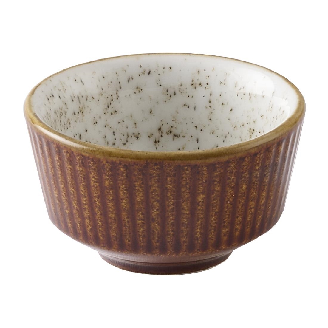 Churchill Nourish Cinnamon Brown Barley White Kochi Dip Pots 118ml Pack of 12 (HX197)