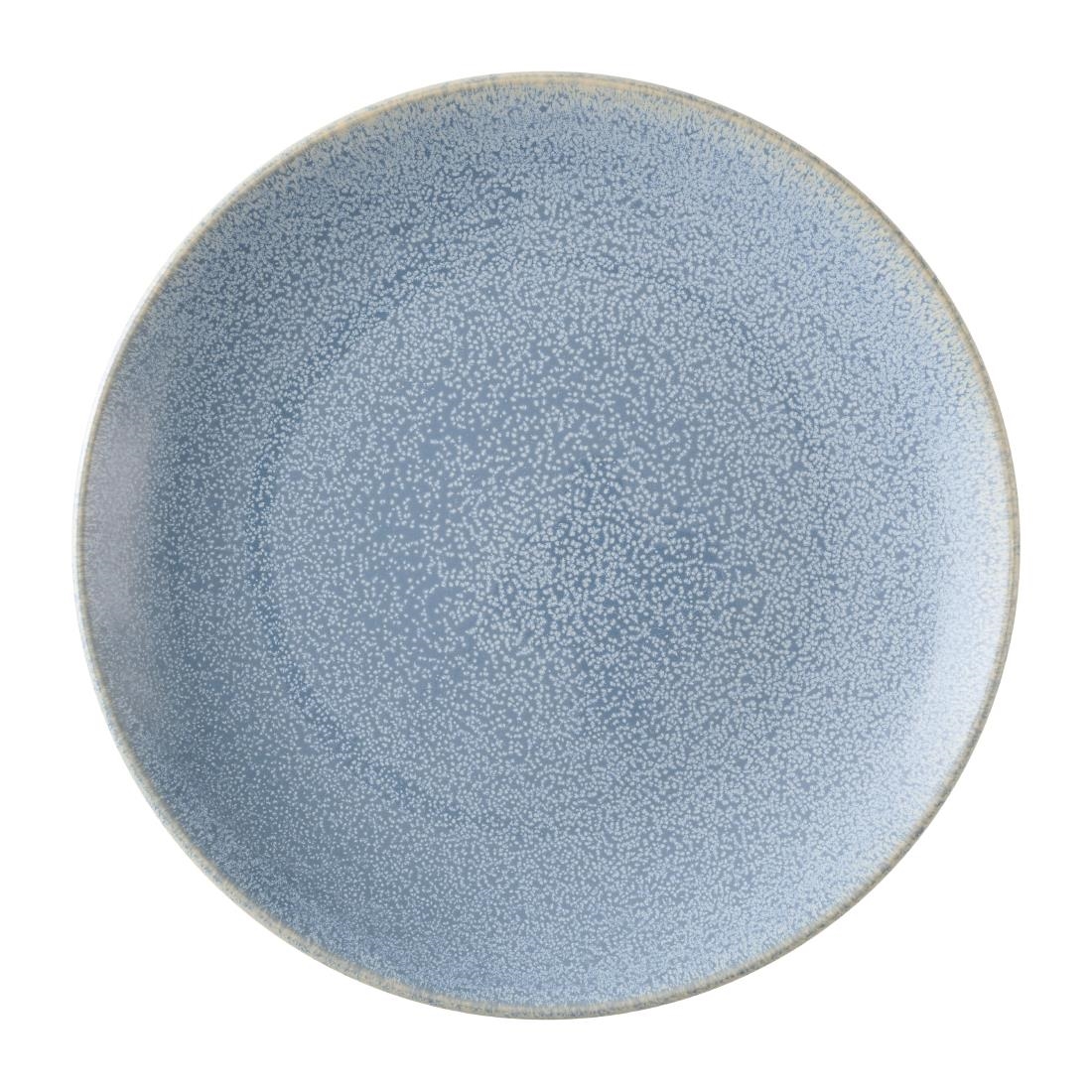 Dudson Evo Azure Coupe Plates Blue 255mm Pack of 6 (HX209)