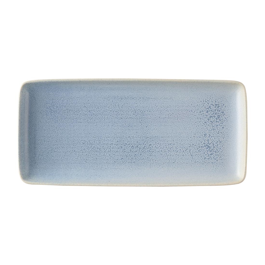 Dudson Evo Azure Rectangular Platters Blue 355x152mm 4 Pack (HX217)