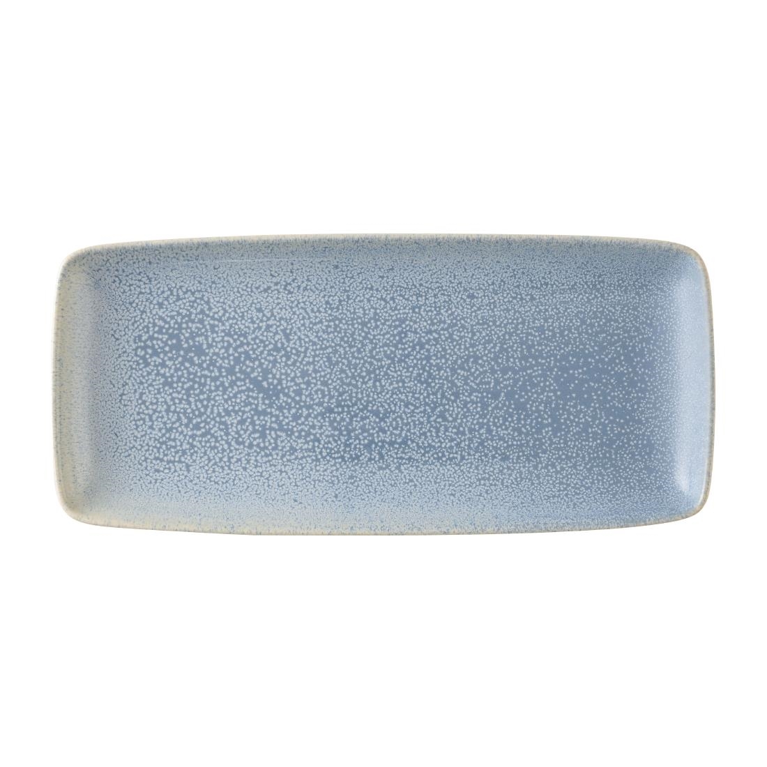 Dudson Evo Azure Rectangular Platters Blue 254x101mm 6 Pack (HX218)