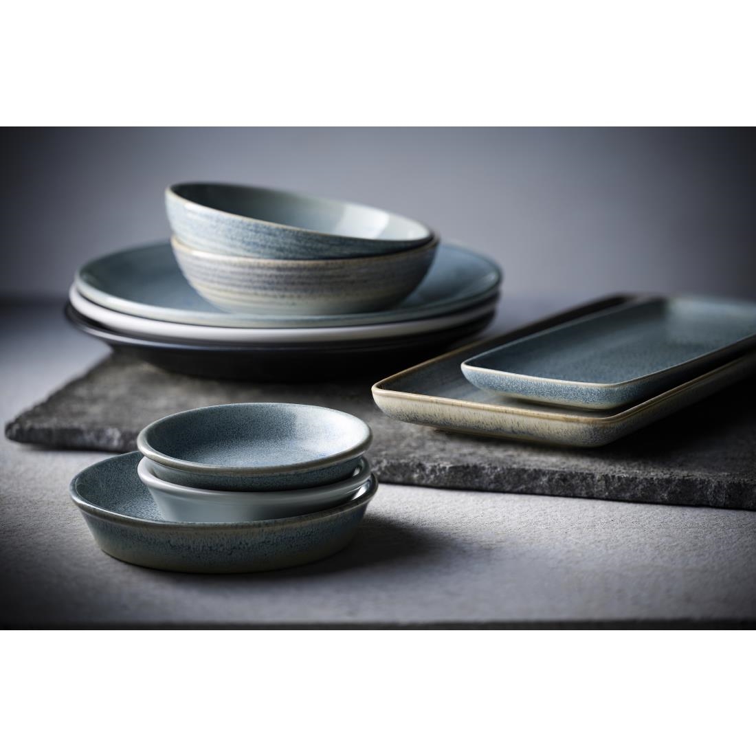 Dudson Evo Azure Tapas Dishes Blue 101mm 12 Pack (HX220)