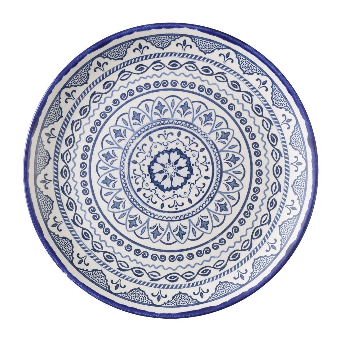 Dudson Harvest Moresque Coupe Plates Blue 285mm 12 Pack (HX221)