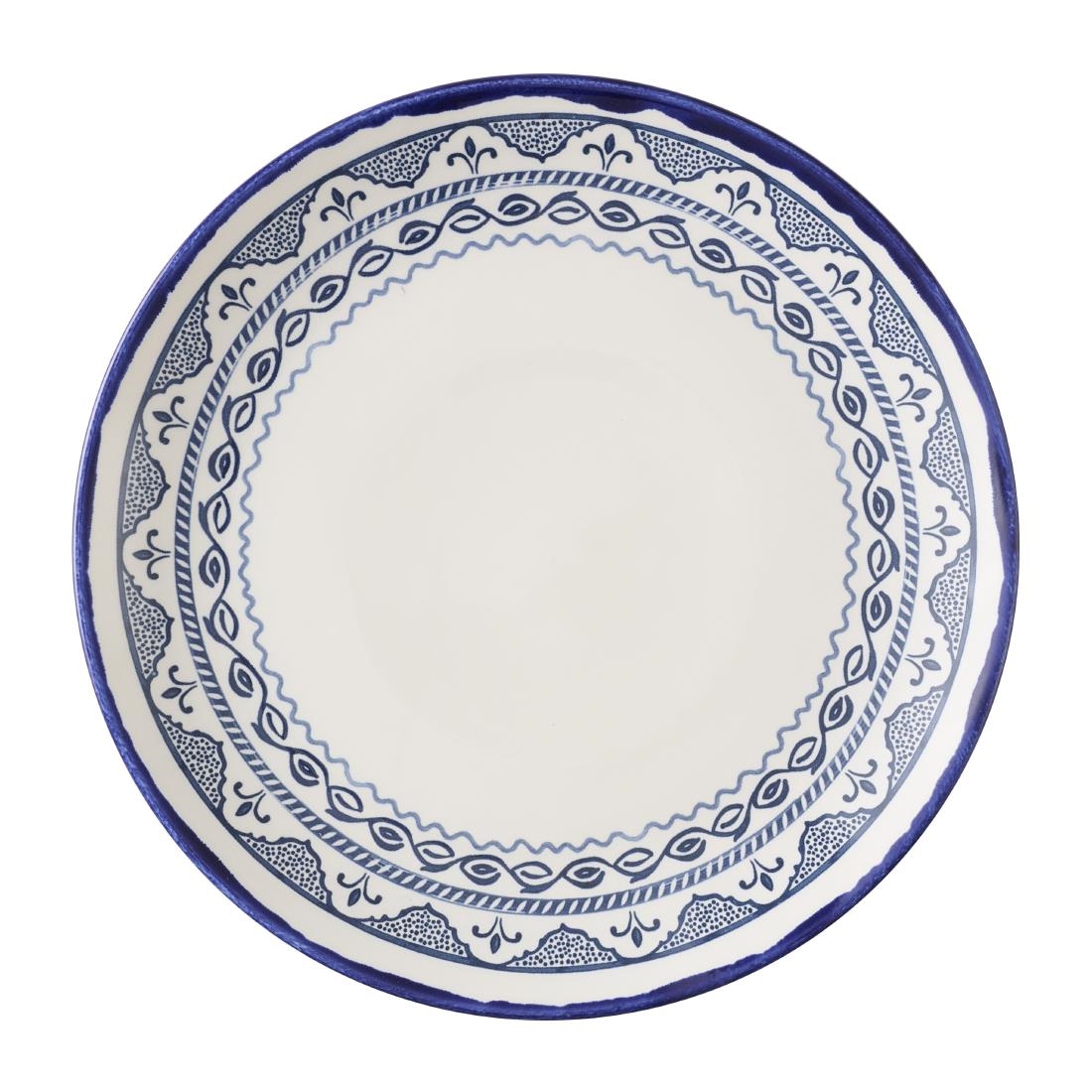 Dudson Harvest Moresque Coupe Plates Blue 260mm 12 Pack (HX222)