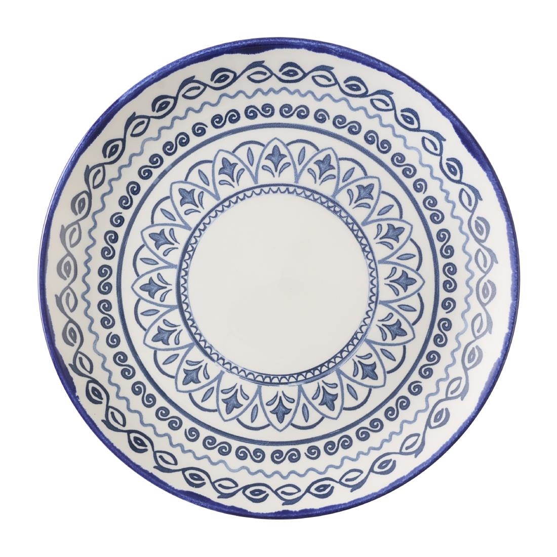 Dudson Harvest Moresque Coupe Plates Blue 222mm 12 Pack (HX223)