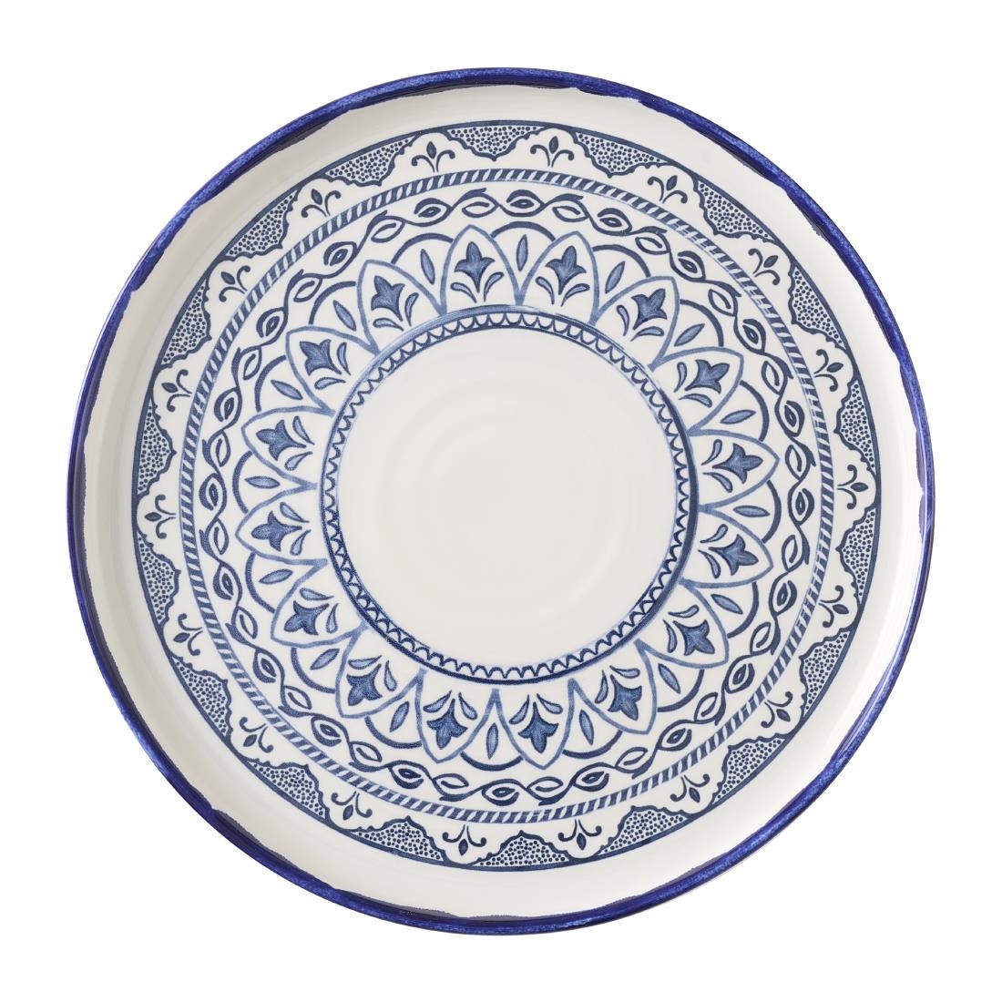 Dudson Harvest Moresque Walled Plates Blue 254mm 6 Pack (HX227)