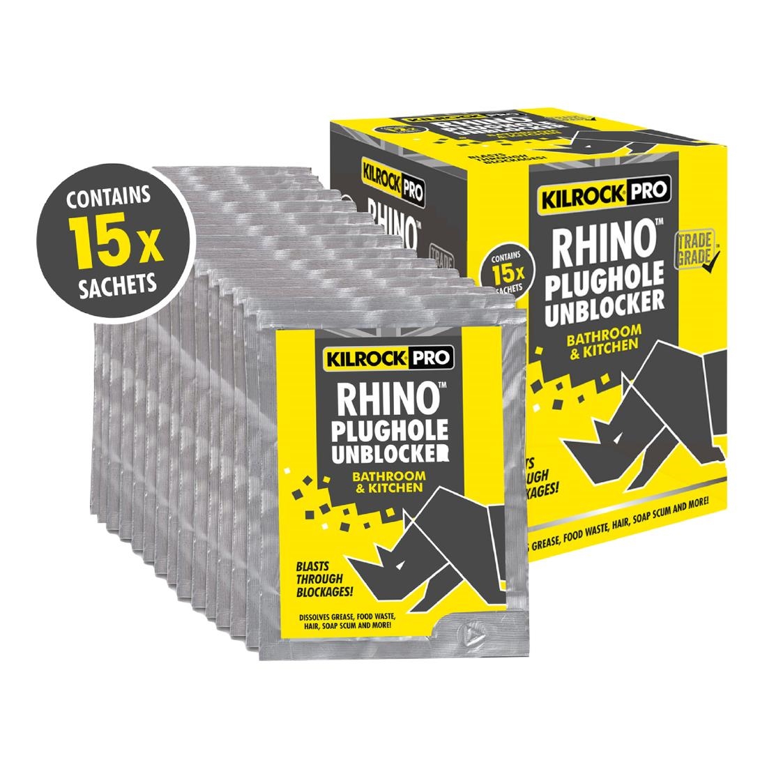 KilrockPRO Rhino Universal Drain Unblocker Trade Pack 80g 12 pack (HX452)
