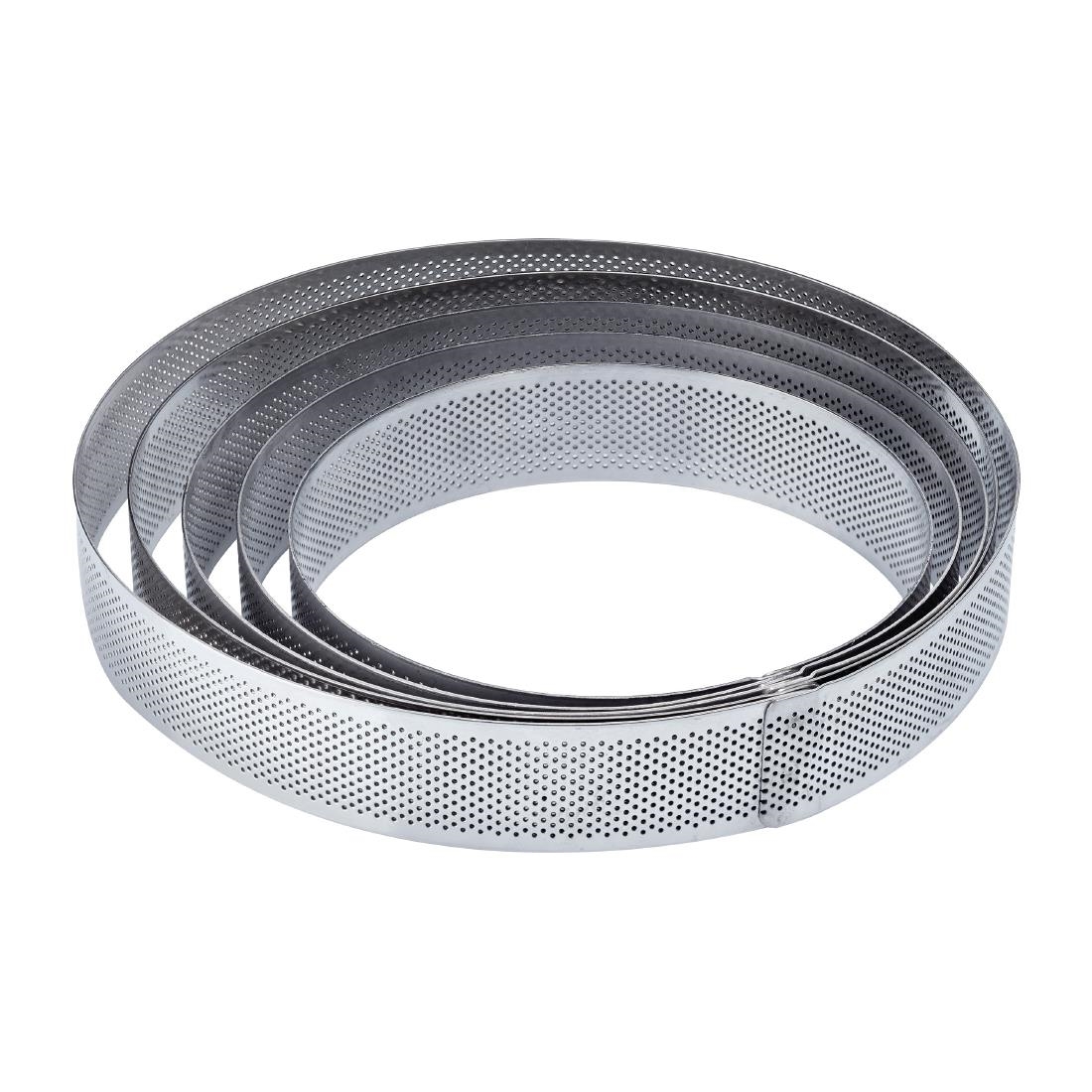 Pavoni Round Stainless Steel Mould 190x35mm (HX553)