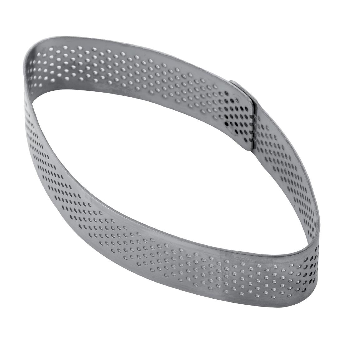 Pavoni Elliptic Stainless Steel Mould 100x55x20mm (HX563)