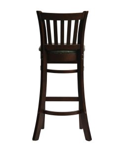 Manhattan Bar Chair in Dark Walnut with Bison Cedar Seat (HX852)