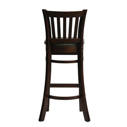 Manhattan Bar Chair in Dark Walnut with Bison Cedar Seat (HX852)
