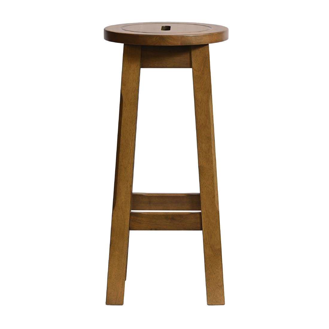 Wooden Top High Stool in Weathered Oak Pack of 2 (HX909)
