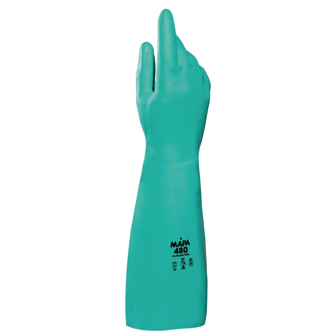 Mapa Ultranitril 480 Ultra Long Chemical Handling Gloves Size 8 Medium One Pair (HX950-M)