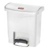 Rubbermaid Slim Jim Step-On Pedal Bin White 15Ltr (HY010)