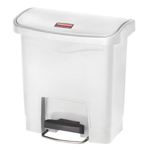 Rubbermaid Slim Jim Step-On Pedal Bin White 15Ltr (HY010)