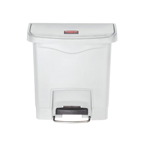 Rubbermaid Slim Jim Step-On Pedal Bin White 15Ltr (HY010)