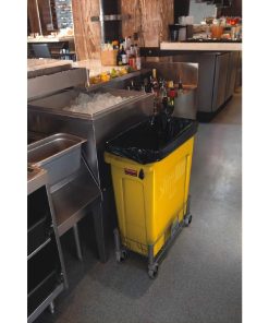 Rubbermaid Slim Jim Bin with Venting Channels Yellow 87Ltr (HY012)