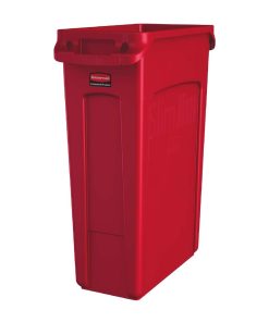 Rubbermaid Slim Jim Bin with Venting Channels Red 87Ltr (HY013)