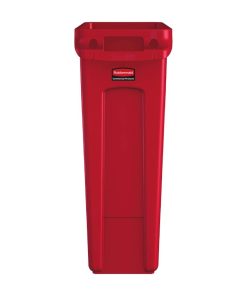 Rubbermaid Slim Jim Bin with Venting Channels Red 87Ltr (HY013)