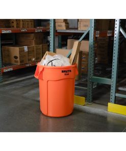 Rubbermaid BRUTE Container Hi-Visibility Orange 167Ltr (HY014)