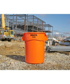 Rubbermaid BRUTE Container Hi-Visibility Orange 167Ltr (HY014)