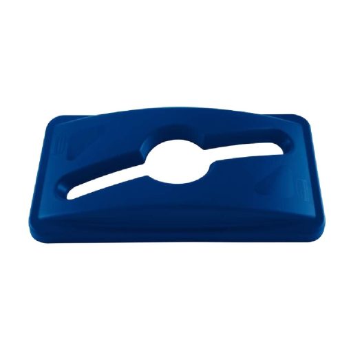 Rubbermaid Slim Jim Mixed Recycling Blue Lid (HY016)